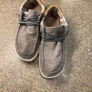 Mens gray Hey Dudes- SIZE 8 MENS